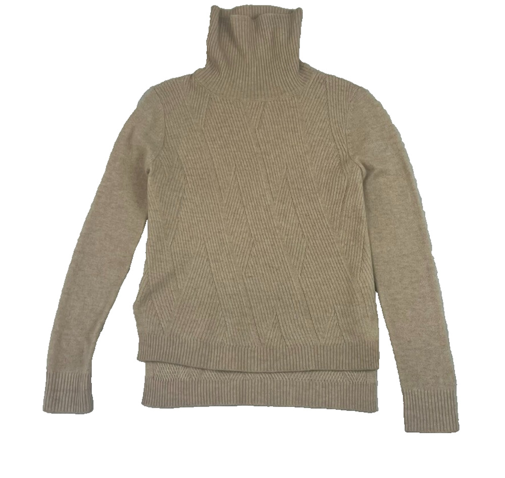 Quinn Knit Sweater Women's Size XS Turtle Neck Cream Long Sleeve Wool Cashmere